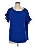 Shein Blue Short Sleeve Blouse Size 12 - photo 1
