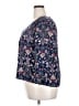 St. John's Bay 100% Rayon Blue 3/4 Sleeve Blouse Size XXL - photo 5