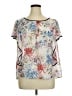 Alyx 100% Polyester Ivory Short Sleeve Blouse Size 1X - photo 1