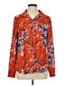 Ann Taylor LOFT 100% Polyester Floral Orange Long Sleeve Blouse Size L - photo 1