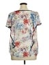 Alyx 100% Polyester Ivory Short Sleeve Blouse Size 1X - photo 2