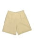 Lyssé Solid Yellow Khaki Shorts Size S - photo 1