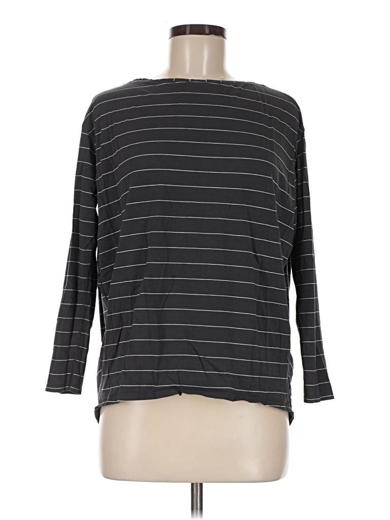 Pre-owned Lululemon Athletica 3/4 Sleeve T-shirt In Gray