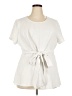 Lane Bryant Ivory Short Sleeve Blouse Size 22 - photo 1