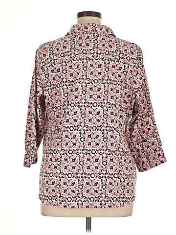 212 Collection 3/4 Sleeve Button-Down Shirt (view 2)
