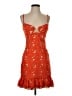 Three Floor 100% Polyester Orange Cocktail Dress Size XXS - photo 1