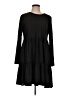 Zara Solid Black Casual Dress Size L - photo 1