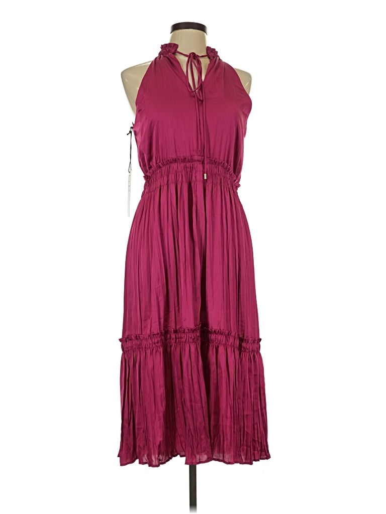 Pre-owned Nicole Miller Casual Dress In Burgundy