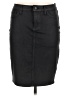 Jessica Simpson Solid Black Faux Leather Skirt Size 28 waist - photo 1
