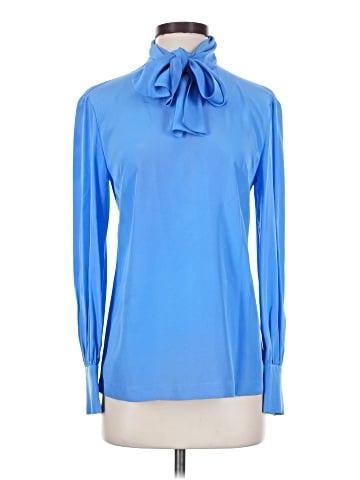 Diane von Furstenberg Long Sleeve Silk Top (view 1)