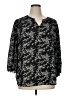 Monday Fun 100% Polyester Black 3/4 Sleeve Blouse Size 1X - photo 1