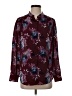 Faded Glory 100% Polyester Floral Burgundy Long Sleeve Blouse Size 4 - photo 1