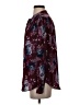 Faded Glory 100% Polyester Floral Burgundy Long Sleeve Blouse Size 4 - photo 5