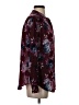 Faded Glory 100% Polyester Floral Burgundy Long Sleeve Blouse Size 4 - photo 4