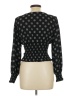 Maison Jules 100% Polyester Black Long Sleeve Blouse Size L - photo 2