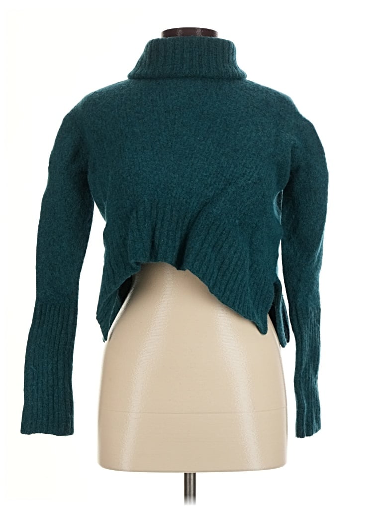 Pre-owned Assorted Brands Turtleneck Sweater In Teal
