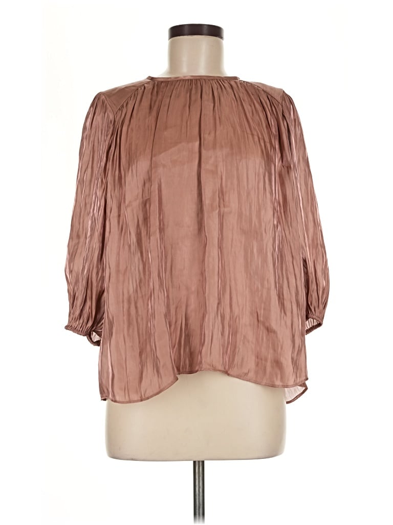Pre-owned Joie 3/4 Sleeve Blouse In Brown