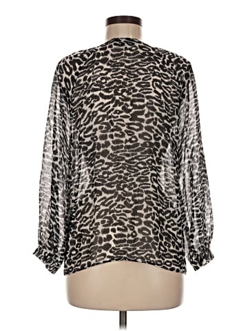 Nili Lotan Long Sleeve Silk Top (view 2)