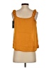T Tahari 100% Polyester Orange Sleeveless Blouse Size XS - photo 2