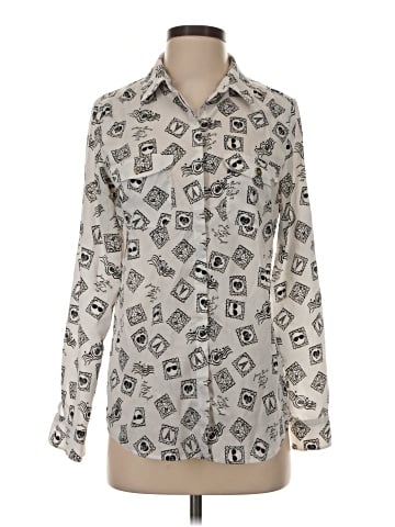 Karl Lagerfeld Paris Long Sleeve Blouse (view 1)
