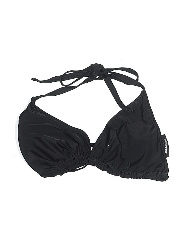 Pre-owned Joe Boxer Swimsuit Top Black Solid Pattern Swimwear