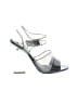 Prada Silver Black Ankle Strap Lucite Heel Sandals Size EU 38 - photo 1