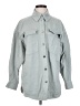H&M 100% Baumwolle Gray 3/4 Sleeve Button-Down Shirt Size S - photo 1