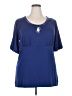 Lane Bryant Blue Short Sleeve Top Size S (estimated) - photo 1
