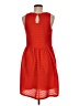 Bordeaux 100% Polyester Chevron-herringbone Red Casual Dress Size M - photo 1