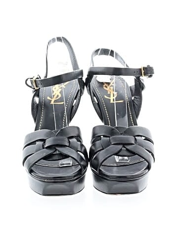 Yves Saint Laurent Rive Gauche Leather tribute platform Sandals (view 2)