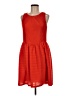 Bordeaux 100% Polyester Chevron-herringbone Red Casual Dress Size M - photo 2