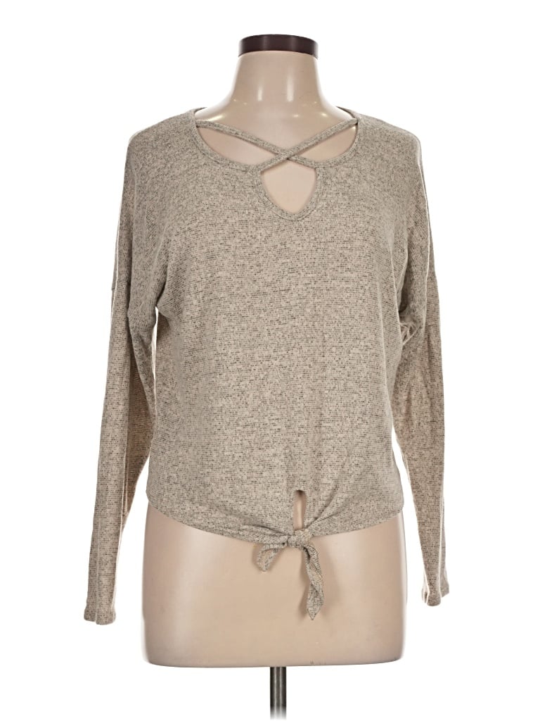 Pre-owned Caution To The Wind Pullover Sweater In Tan