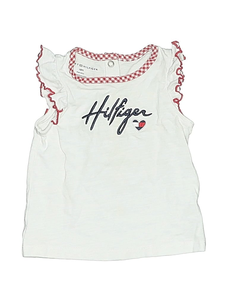 Pre-owned Tommy Hilfiger Kids' Sleeveless T-shirt In Ivory
