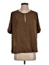 Max Studio 100% Polyester Brown Short Sleeve Blouse Size XS - photo 1