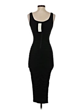 privy black dress Privy One Shoulder High Leg Slit Maxi Dress Black Size Large NWT