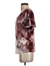 Blue Rain Tie-dye Burgundy Short Sleeve Top Size S - photo 5