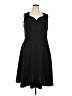 Avenue 100% Polyester Solid Black Cocktail Dress Size 20 - photo 1