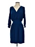 Moda International Solid Blue Cocktail Dress Size S - photo 1