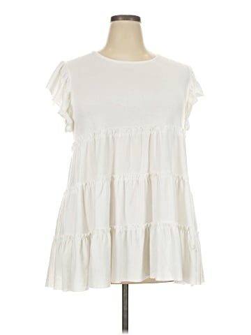 Zenana Short Sleeve Blouse (view 1)
