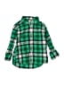 Crewcuts Plaid Green Long Sleeve Button-Down Shirt Size 3 - photo 1