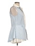 Derek Lam 10 Crosby Blue Sleeveless Button-Down Shirt Size 10 - photo 4