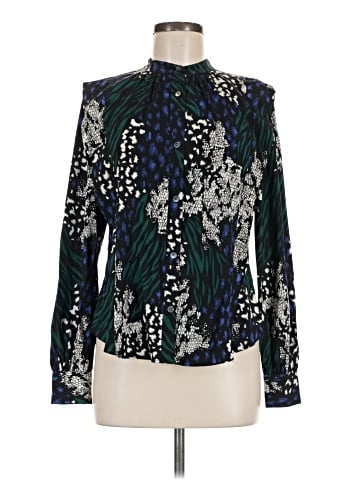 Veronica Beard Long Sleeve Silk Top (view 1)