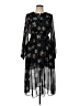 Zara Basic Floral Black Casual Dress Size L - photo 1