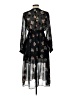 Zara Basic Floral Black Casual Dress Size L - photo 2