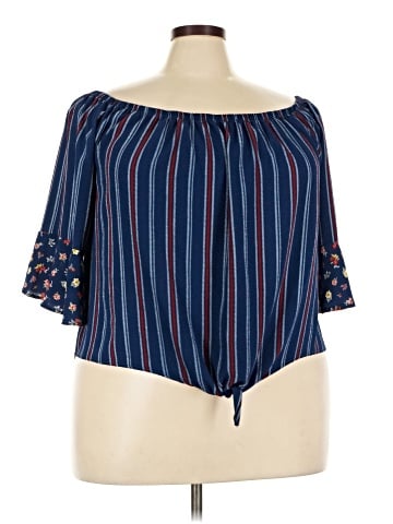 KRISTIN NICOLE Short Sleeve Blouse (view 1)