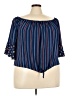 KRISTIN NICOLE Blue Short Sleeve Blouse Size 3X - photo 1