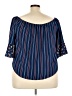 KRISTIN NICOLE Blue Short Sleeve Blouse Size 3X - photo 2