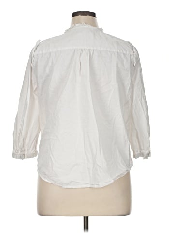 LC Lauren Conrad 3/4 Sleeve Button-Down Shirt (view 2)