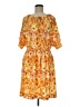 Sunny Leigh Print Orange Casual Dress Size M - photo 1