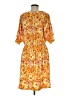 Sunny Leigh Print Orange Casual Dress Size M - photo 2
